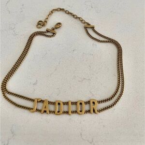 Old Gold J’Adior Chain Necklace
